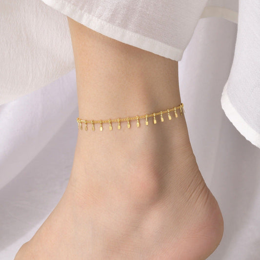 Élise Gold Tassel Anklet