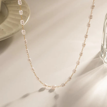 Valentina Tiny Baroque Pearl Necklace
