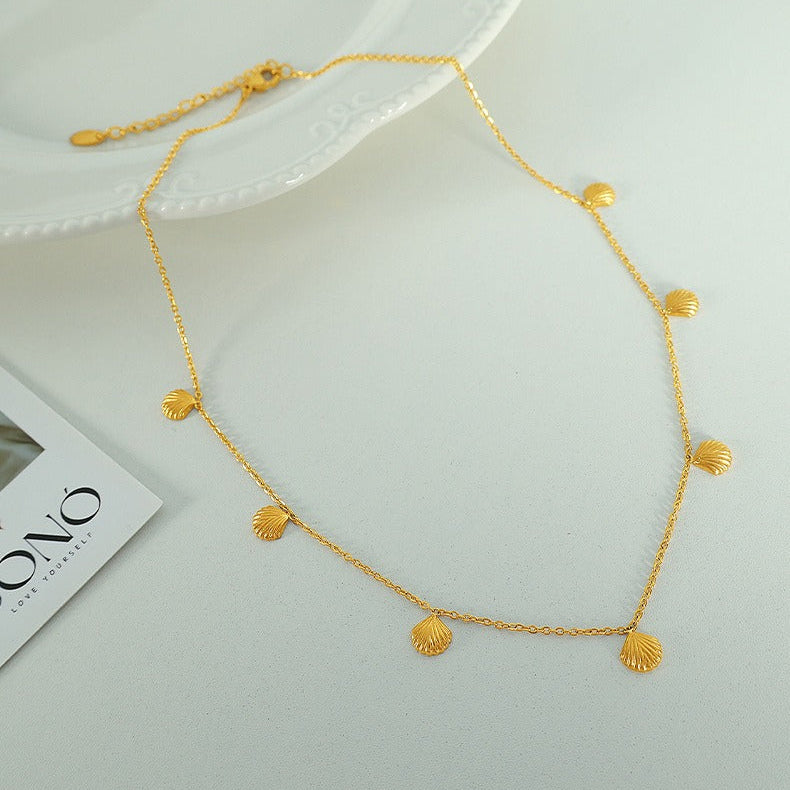 Sirena Gold Shell Necklace