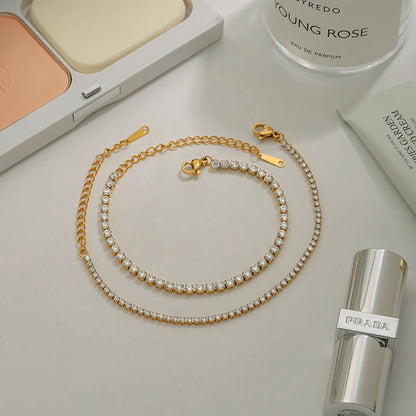 Léa Double Tennis Bracelet Set