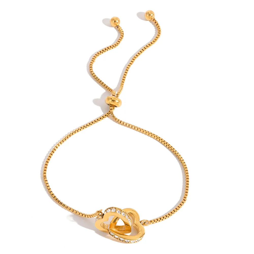 Sofia Linked Hearts Bracelet