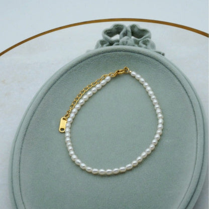 Olivia Petite Pearl Anklet