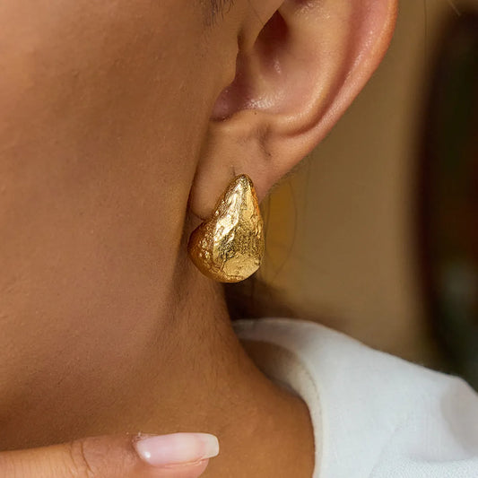 Gold earrings
