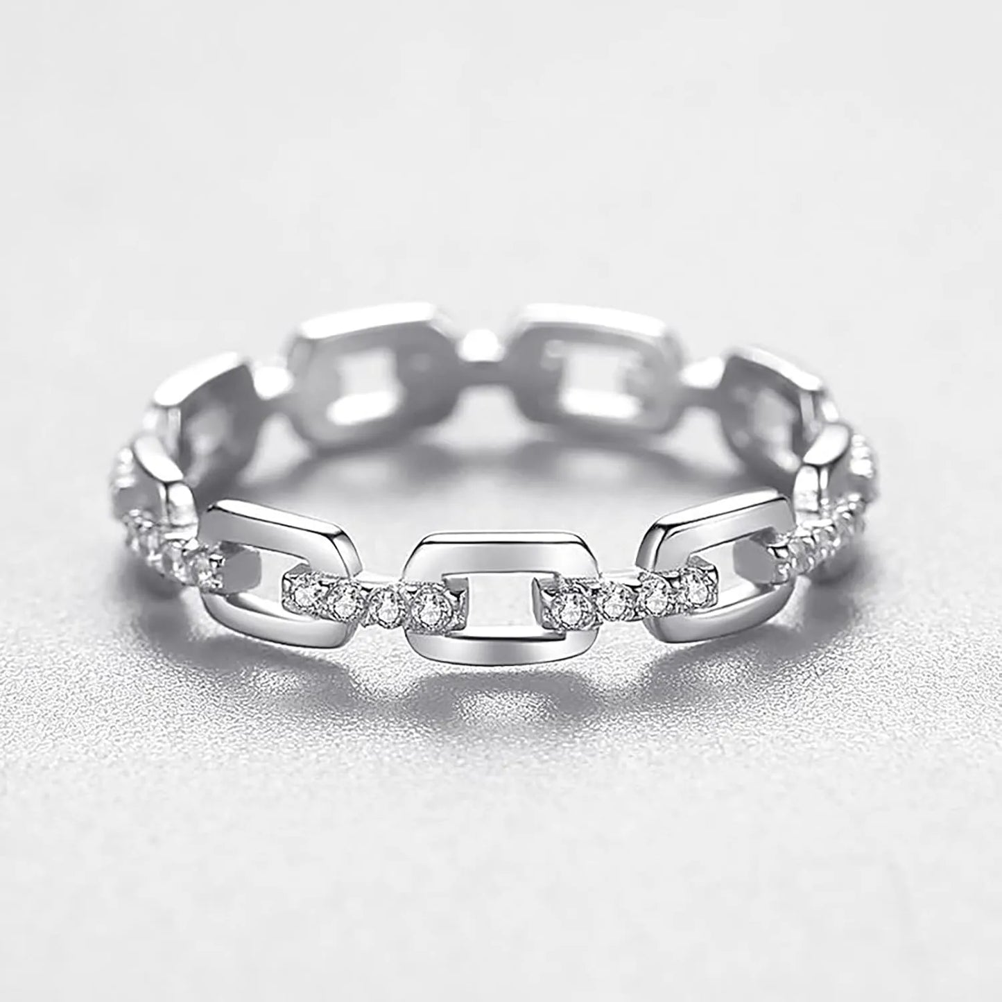 Ava Link Silver Ring