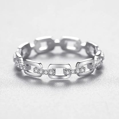 Ava Link Silver Ring