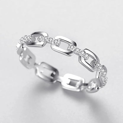 Ava Link Silver Ring