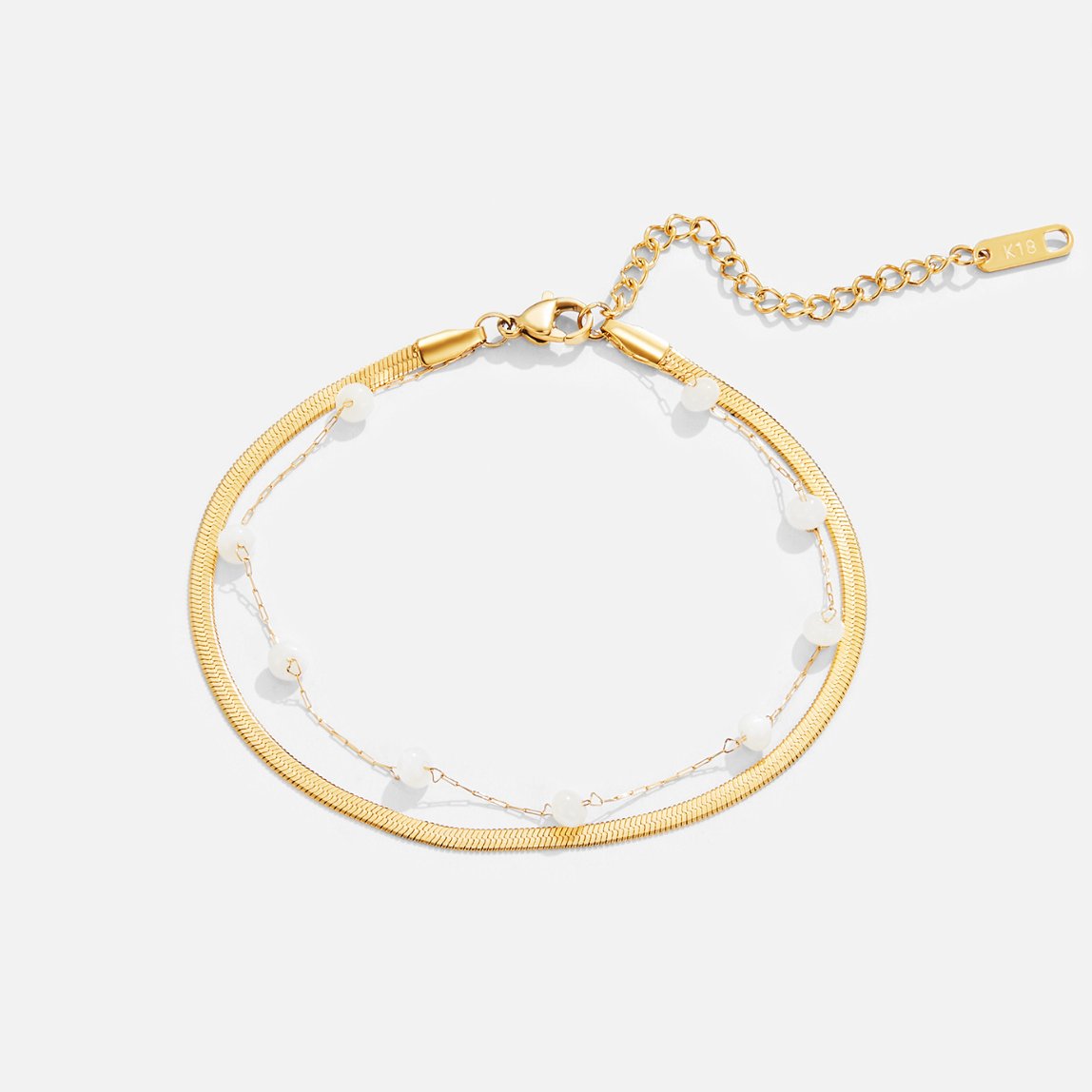 Gia Layered Gold Anklet - Joie d’Or