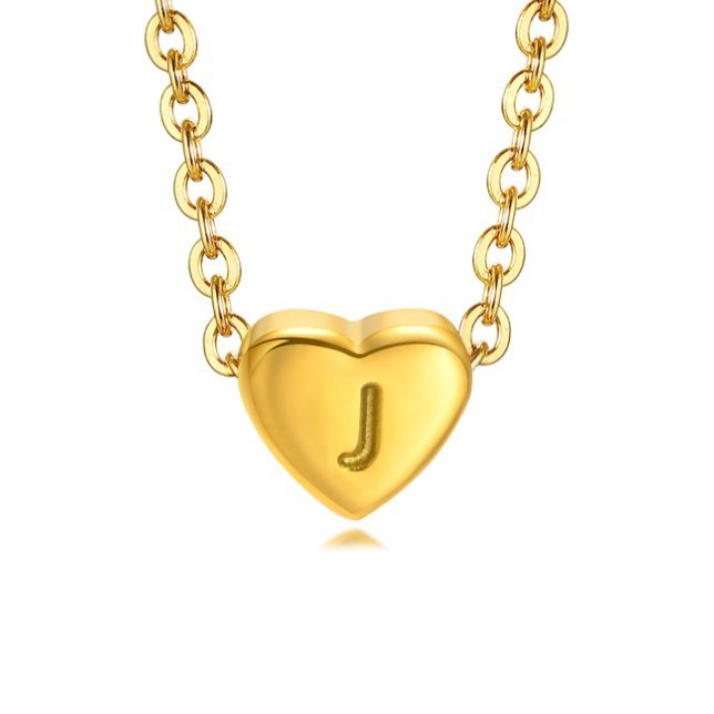 Heart Initial Gold Bracelet