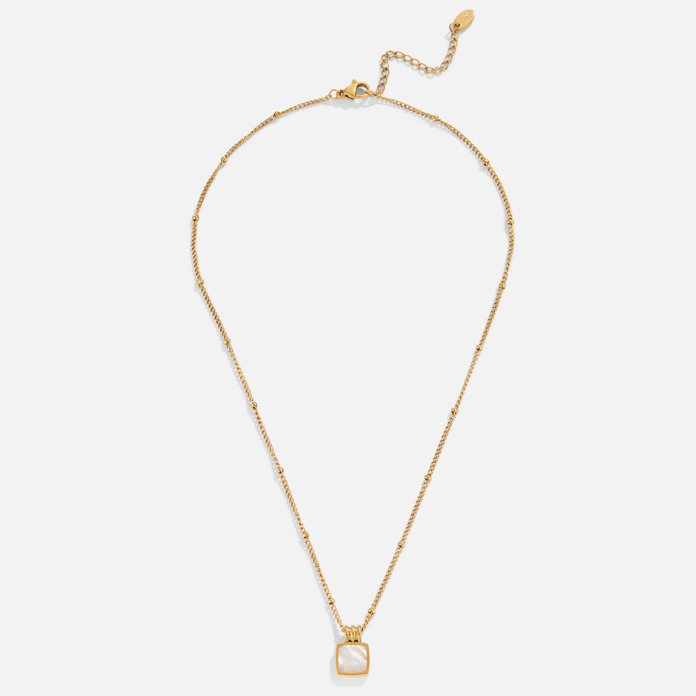 Maria White Pendant Necklace