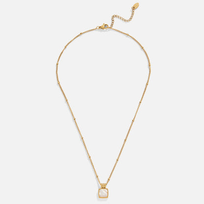 Maria White Pendant Necklace