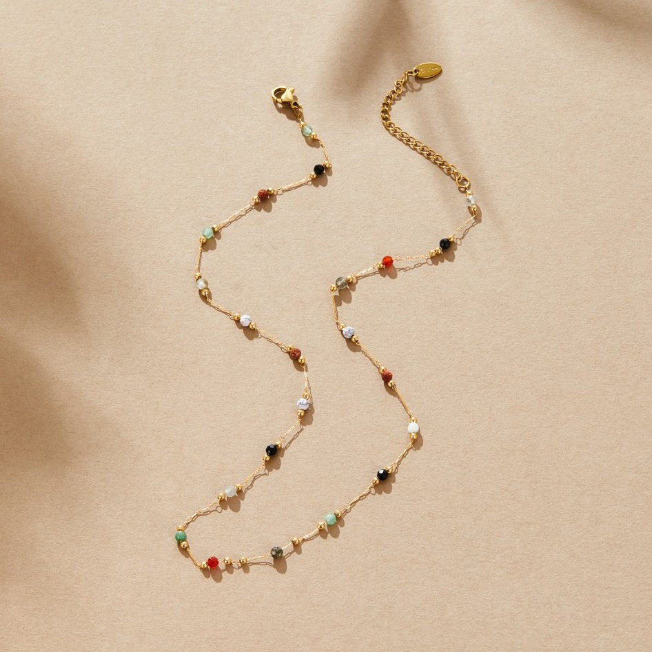 Alla Beaded Stone Necklace
