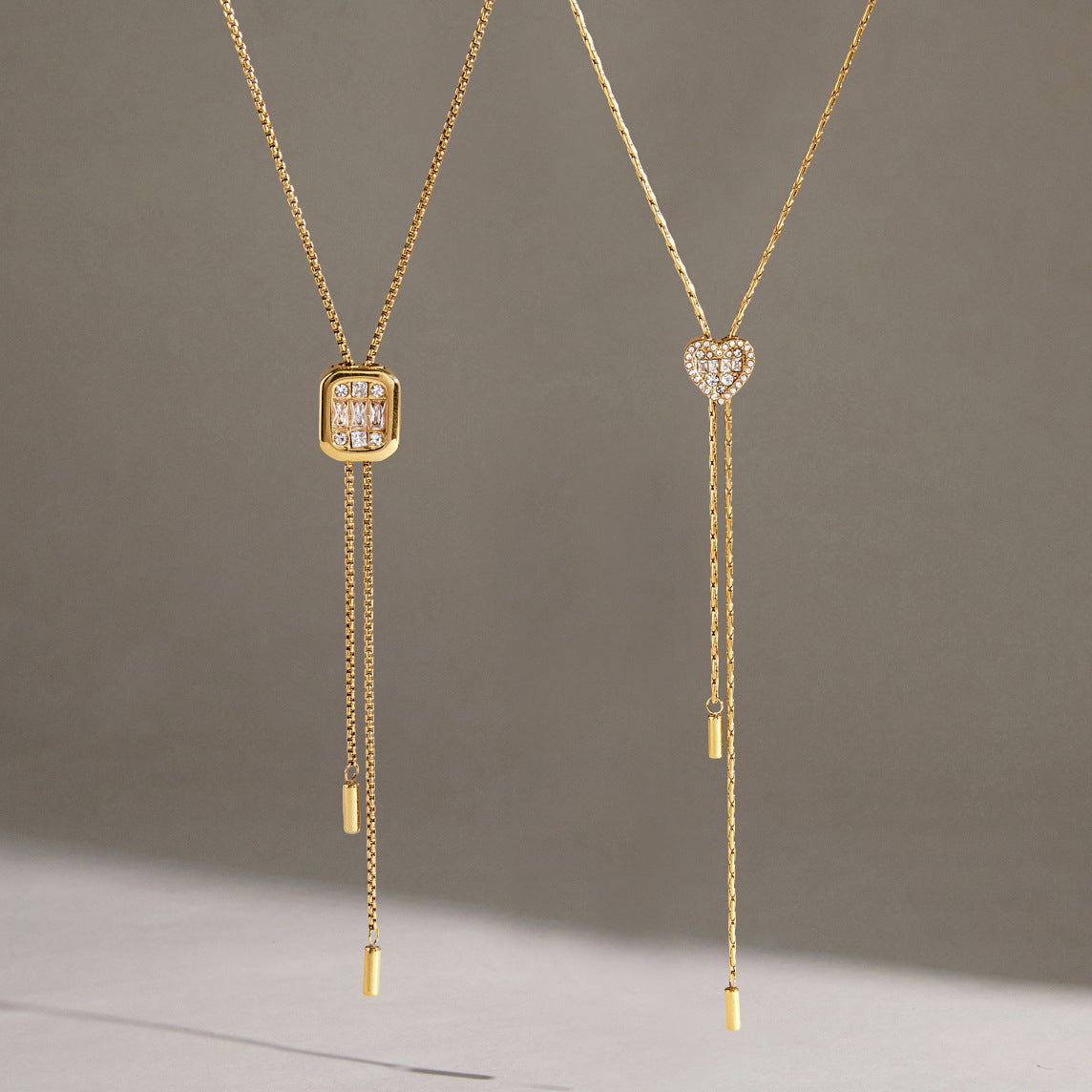 Maëlys Heart Slider Gold Necklace