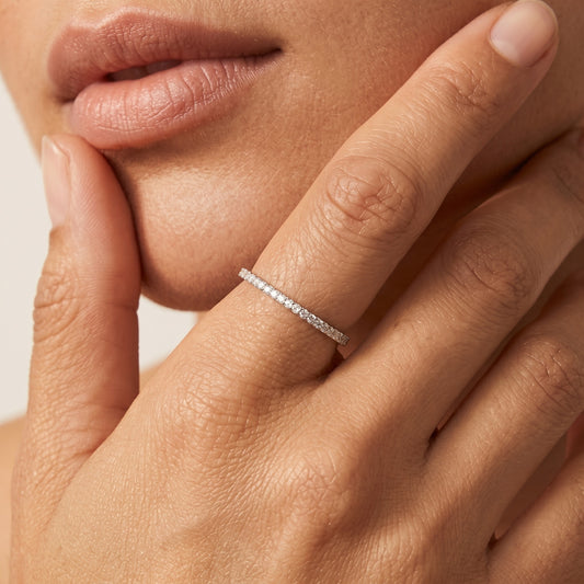 Ariana Pavé Silver Ring - Joie d’Or