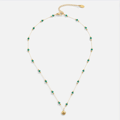 Alla Gold Shell & Beads Necklace
