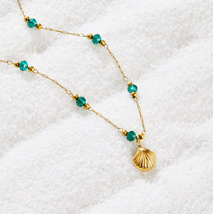 Alla Gold Shell & Beads Necklace