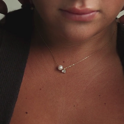Lola Pearl & Birthstone Necklace