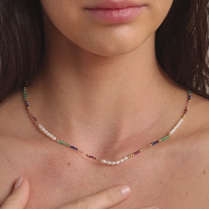 Sienna Rainbow Beaded Necklace