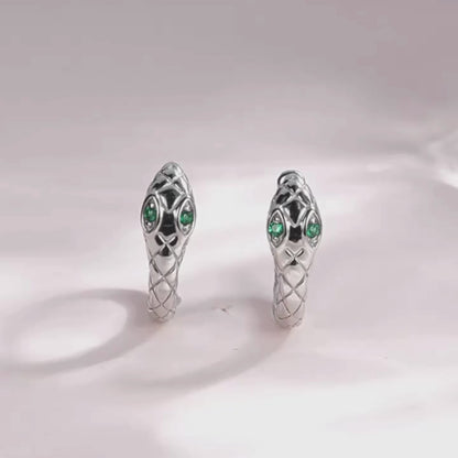 Lilou Silver Snake Hoops