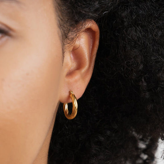 Clara Twist Gold Hoops