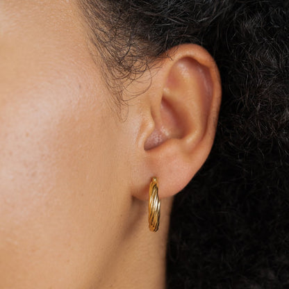 Clara Twist Gold Hoops