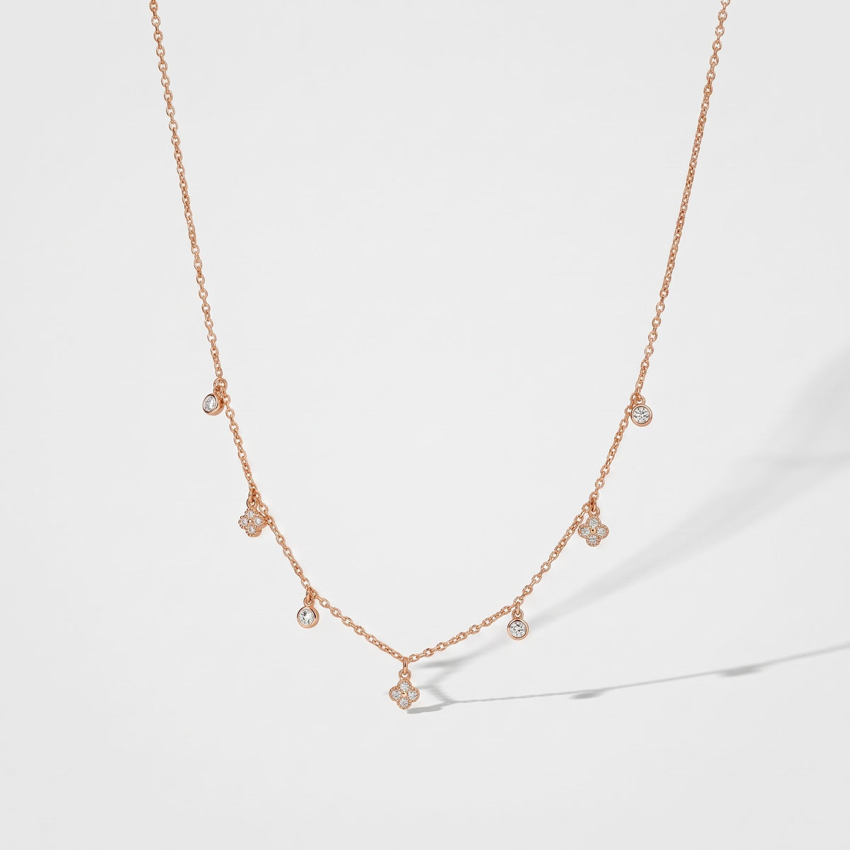 Sienna Clover Charms Gold Necklace - Joie d’Or